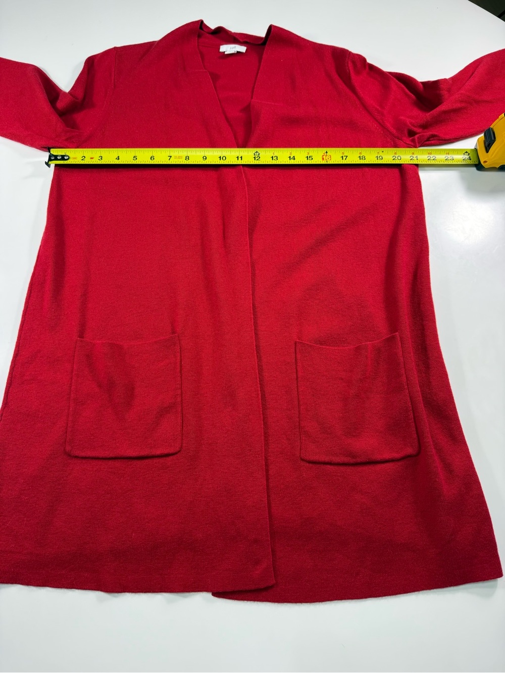 J. Jill Red Open-Front Pocket Cardigan - Picture 4 of 8